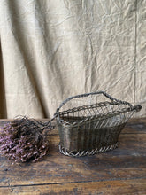 Load image into Gallery viewer, Vintage French wine wire basket