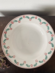 Vintage French serving plate and bowl