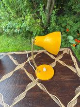 Load image into Gallery viewer, Mid century yellow metal desk lamp
