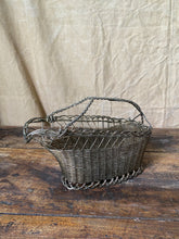 Load image into Gallery viewer, Vintage French wine wire basket