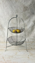 Load image into Gallery viewer, Vintage wire basket fruit and veg stand