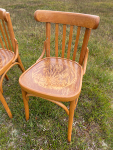 Pair of Vintage French bentwood bistro chairs