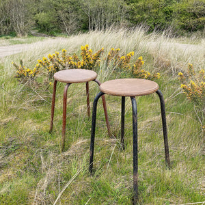 Mid height vintage stacking stools