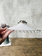 Load image into Gallery viewer, Vintage French Opaline lace milk glass lampshade