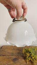 Load image into Gallery viewer, Vintage French “Opaline&quot; Milk glass bell pendant lighter shade
