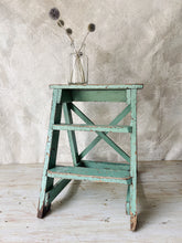 Load image into Gallery viewer, Vintage cross back step ladder