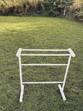 Load image into Gallery viewer, Vintage French painted wood towel stand