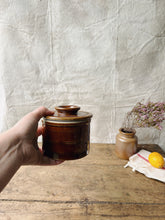 Load image into Gallery viewer, French stoneware Breton butter dish or water butter keeper