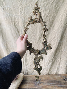 Antique decorative brass sconce plates