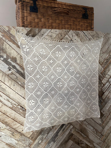 Vinrage French cotton crochet cafe curtain