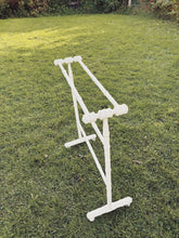 Load image into Gallery viewer, Vintage French painted wood towel stand
