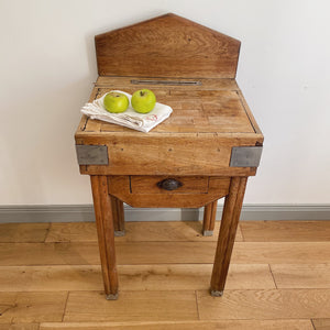 Antique french farmhouse butcher block kitchen console