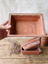Load image into Gallery viewer, Weathered small terracotta planters