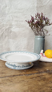 Vintage Longwy footed plate