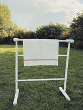Load image into Gallery viewer, Vintage French painted wood towel stand