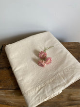 Load image into Gallery viewer, Vintage French « Toile de Metis Fleur Bleu » sheet