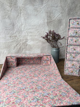 Load image into Gallery viewer, Vintage 1950s cotton covered vanity top or desk set