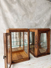 Load image into Gallery viewer, Pair of Art nouveau glass display cabinets