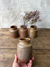 Load image into Gallery viewer, Vintage French sandstone mustard pots
