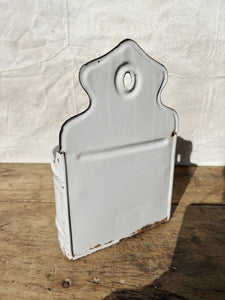 Vintage 1930s French enamel salt box