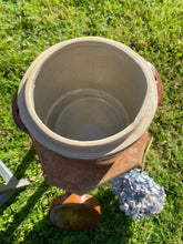 Load image into Gallery viewer, Vintage French large glazed sandstone crock with lid