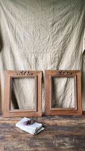 Antique Bow oak frames - pair