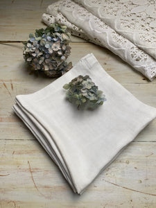 Antique hemp linen dinner napkins