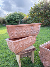 Load image into Gallery viewer, Made in Italy weathered terracotta jardinière planters