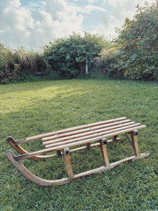 Antique French wooden sled
