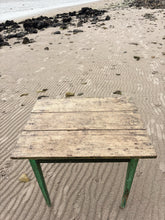Load image into Gallery viewer, Antique chippy paint plank top table