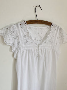 Vintage French cotton night dress S