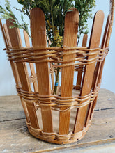 Load image into Gallery viewer, Wood and wicker foraging basket