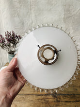 Load image into Gallery viewer, Vintage French Opaline lace milk glass lampshade