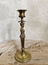 Load image into Gallery viewer, Vintage French brass Grecian candlestick
