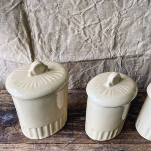 1950s French ceramic kitchen canisters