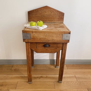 Antique french farmhouse butcher block kitchen console