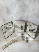 Load image into Gallery viewer, Vintage French triptych barbers mirror