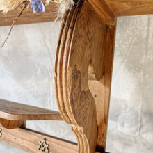 Load image into Gallery viewer, Antique wall shelf with drawers and hooks