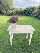 Load image into Gallery viewer, Antique French painted legs table desk with drawer