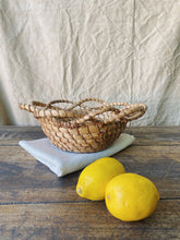 Load image into Gallery viewer, Vintage French coiled straw bread or fruit basket