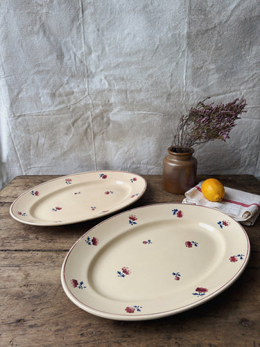 Pair of vintage Badonviller serving platters