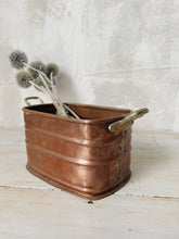 Load image into Gallery viewer, Small vintage copper plant holder