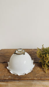 Vintage French “Opaline" Milk glass bell pendant lighter shade