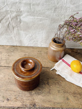 Load image into Gallery viewer, French stoneware Breton butter dish or water butter keeper