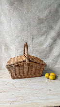 Load image into Gallery viewer, Vintage wicker picnic basket
