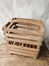 Load image into Gallery viewer, Vintage French stacking apple crates