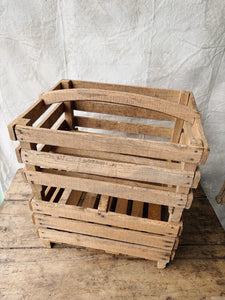 Vintage French stacking apple crates