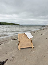 Load image into Gallery viewer, Vintage Rattan Backed Folding Wooden Back Rest