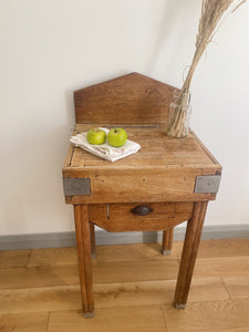 Antique french farmhouse butcher block kitchen console