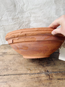 Antique French terracotta TIAN bowl